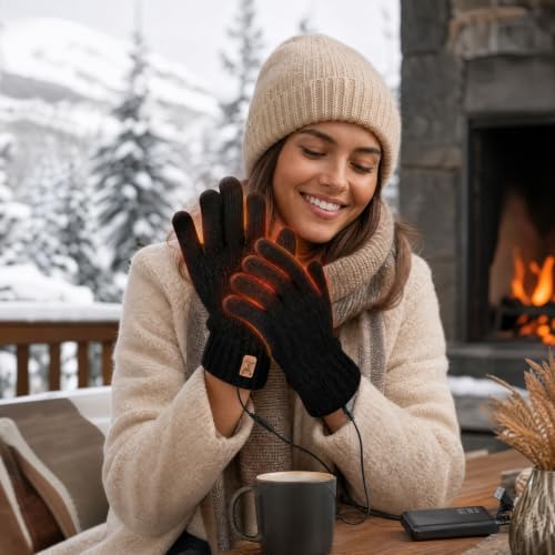 Heated Gloves Knit USB Power Supply for Winter Cold Weather - image 2