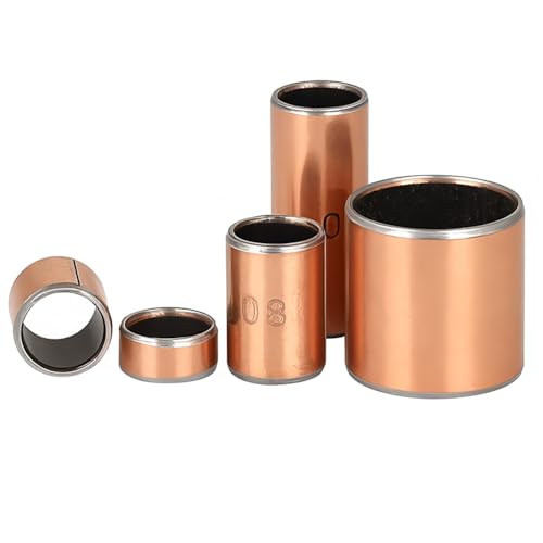 SF-1 Composite Copper self-lubricating Oil-Free Bushing, Size 15x17x18mm, 10 Pieces per Pack. Medium-Length Structure, Suitable for Small Industrial Machinery Transmission Components