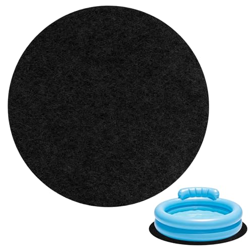 Mineup Tapis De Sol De Piscine, 3 M Tapis De Revêtement De Piscine Rond, Rond Dalle De Piscine, Tapis De Sol Piscine Hors Sol, Antidérapant Pliable Absorbant...