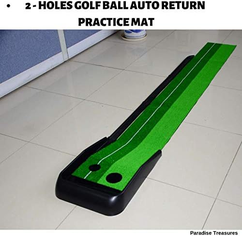 Paradise Treasures Golf Putting Green System Professional Practice Green Long Challenging Putter Indoor/Outdoor Golf Simulator Training Mat Aid Equipment