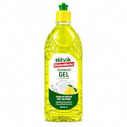 Image of Dishwash Gel for Kitchen Utensils Cleaner with The Power of Lemon Pack of 1L (Pack of 1)