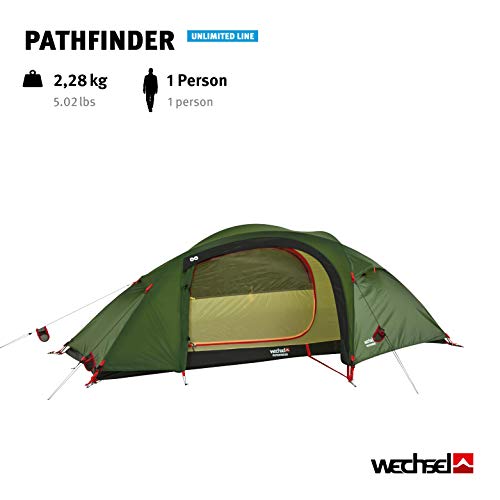 Wechsel Trekkingzelt Pathfinder 1 Personen Geodät Camping Fahrrad Zelt 2,3kg – Bild 3