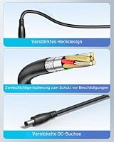 2M DC Verlängerungskabel,Sanicata DC 5,5mm x 2,1mm Netzteil Adapter Verlängerung Kabel,12V Buchse auf Stecker Power Stromkabel Kompatibel mit CCTV Überwachungskamera, IP-Netzwerkkamera, DVRs NVR usw – Ansicht 6