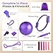 RENVID at Home Pilates Kit, Complete Pilates Essentials Kit for Women, All-in-One Pilates Set for Strength, Flexibility & Fitness (Purple)