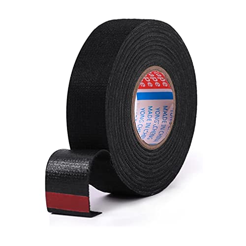 Amdonalo Wiring Hardness Tape Wiring Harness Velvet Cloth Tape Heat Resistant Insulation Tape for Car Cables Fixed (19mmX15m)