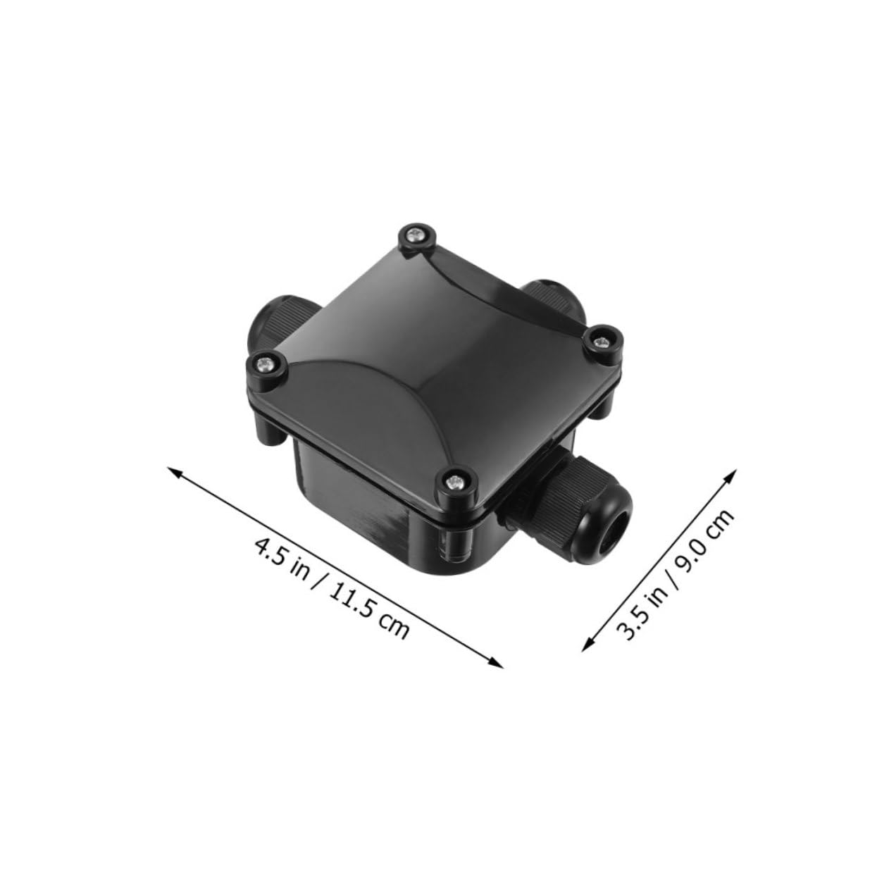 Cabilock 5 Series Caja De Conexiones Impermeable Cajas Para Exterior Accesorio Electrico Conector De Cable A Prueba De Agua Conector De Cableado Impermeable El Plastico Negro 2 Piezas X 5