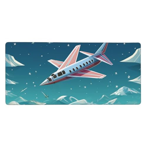 Tapis de souris de jeu antidérapant XXL avec bords cousus pour clavier et souris long
