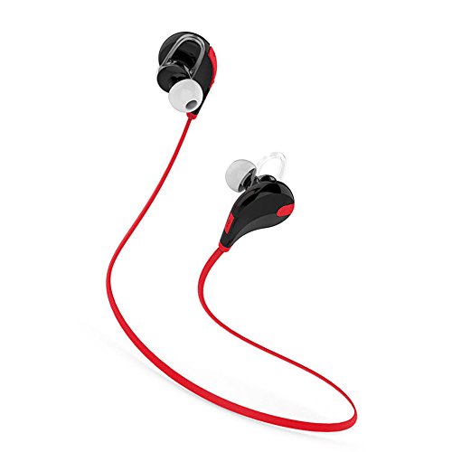 XFT&HU QY7 Mini Wireless Bluetooth Stereo Sports Headset Headphone for Smart Phones (Red)