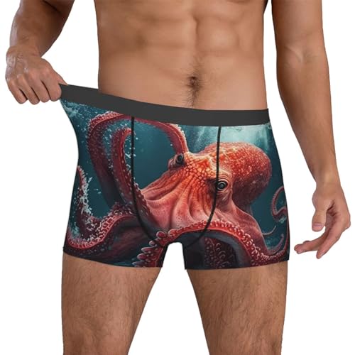 Kraken monster Red octopus sea water Men Boxer Briefs Underwear Breathable Stretch Underpants Small3