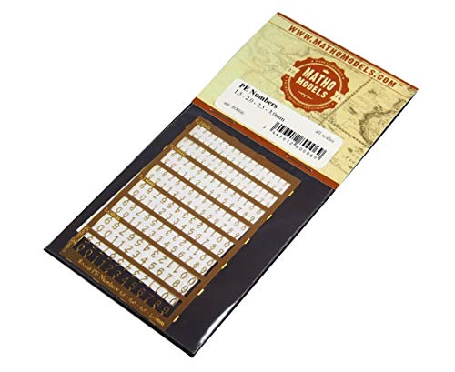 Numéros PE Matho Models 1,5 à 3,0 mm pour maquette plastique 80006