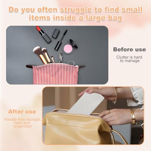 Small Makeup Bag for Purse 3 Pcs Small Pouches for Purse, Mini Pouch White Waterproof Tiny Pouch, can be Used to Hold Lipstick, Change, Headphones, Glasses3