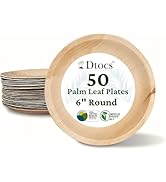Palm leaf plates round circular dessert cake salad appetizer paper brown wooden bamboo