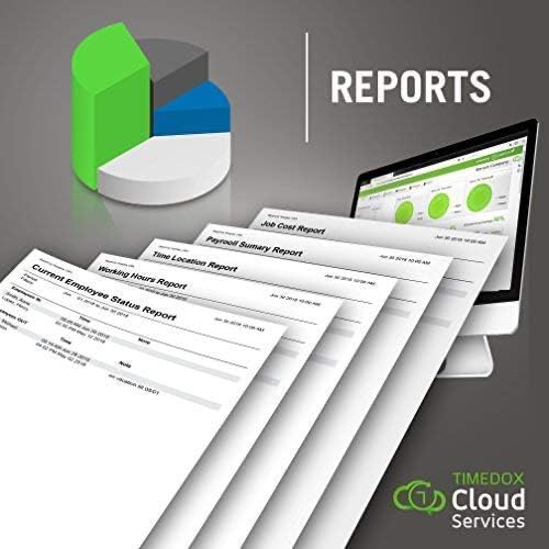 Timedox Silver Snow WiFi Biometric Fingerprint Time Clock Bundle, Including Software, 0 NO Monthly Fees, 180 Days Live Support, Free Unlimited Backup and Storage, 2-Yr Warranty