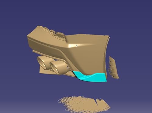 Miniatura 2 de Alerón de parachoques trasero de fibra de carbono con patrón de difusor de labio para parachoques Splitter Protector para Chevrolet Corvette C8