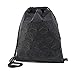 JKLGNN Mochila con Cordón De Gimnasio Mochila Deportiva 3D Fit Mochila para Portátil De 14 Pulgadas Bolsa De Yoga para Nadar En La Playa para Hombres Mujeres Niños,Negro