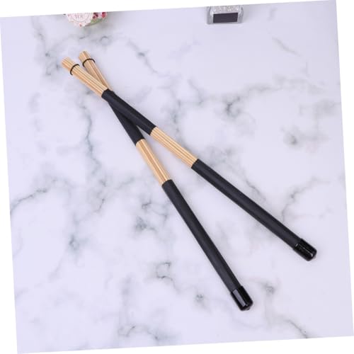 Par de baquetas de madera con mango de goma negro para agarre cómodo miniatura 5