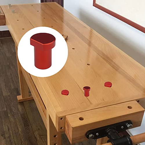 Cdiytool 4 Pieces Woodworking Bench Dogs,Aluminum Alloy Workbench Peg Brake Stops Clamp Table T-Track Planing Stop Positioning Plug For Dog Hole (19Mm) Black #TOP5