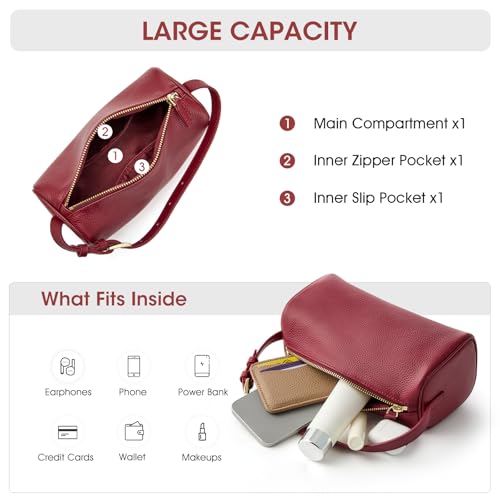 Image of Kattee Leather Crossbody Bags for Women, Crossbody Purses for Women, Small Hobo Bags with Adjustable Strap