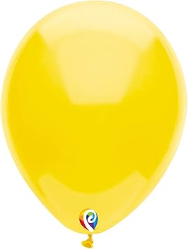 12" Yellow Latex Party Balloons