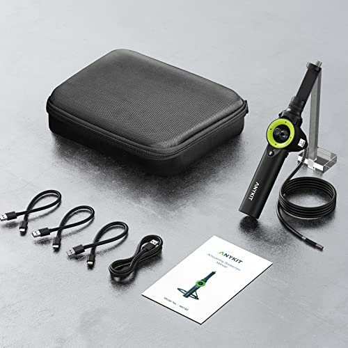 360° Articulating Borescope, Anykit Joystick Articulating Endoscope Inspection Camera With Steerable Probe For Automotive Aircraft Mechanics, Compatible With Iphone And Android (6Mm/3.3Ft) #TOP6
