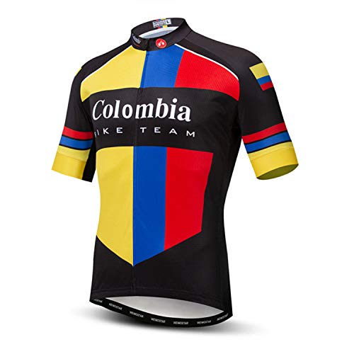 Cycling Jerseys Mens Short Sleeve Bike Running Biking Outdoor Sports Tops Colombia L