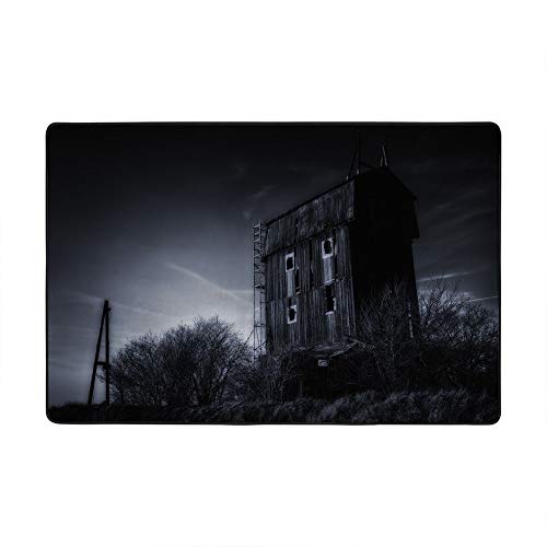 Tapis de salon noir Ruchen en velours corail | 152.4×99cm - 2