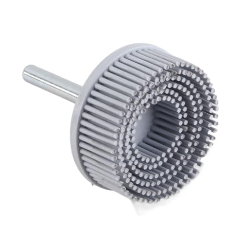 Image of 2 Inch Disc Brush with Green and White Grinding Wheels, Emery Rubber Abrasive Tool for Burrs Removal Mount