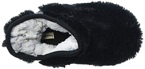 Dearfoams Unisex-Baby Charlotte Faux Faux Fur Bootie Slipper, Black, 7-8 Toddler #TOP4