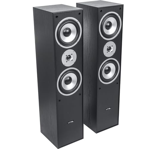 LTC - L766-BL - Enceintes HIFI bass reflex à 3 voies 350W - Bois noir – vue 7