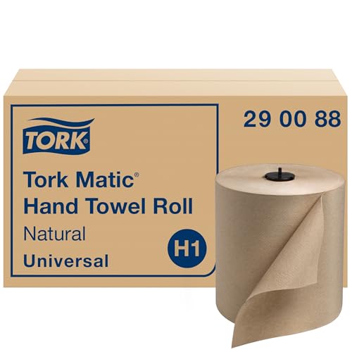Tork Matic Paper Hand Towel Roll Natural H1, Universal, 100% Recycled Fiber, 6 Rolls x 700 ft, 290088