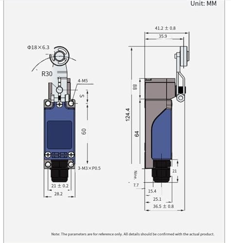 Interrupteur de fin de course CZ-8105N pour limiter la course des machines - 7