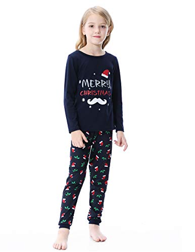 Image of VENTELAN Family Matching Christmas Pajamas Set Holiday Santa Claus Sleepwear Xmas PJS Set for Couples and Kids
