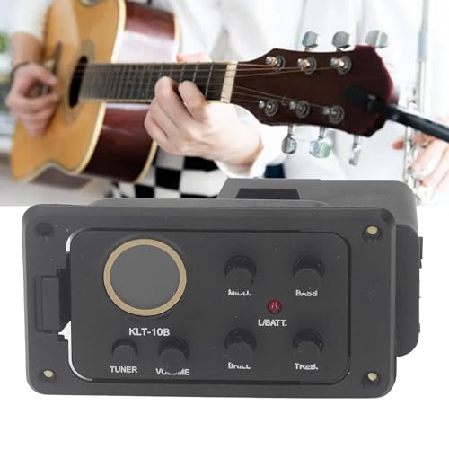Ecualizador de 4 bandas con pantalla LCD para guitarra acústica y eléctrica miniatura 5