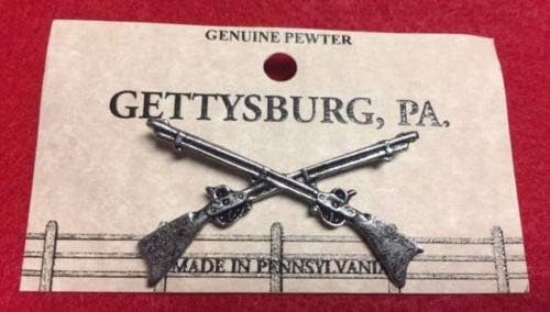 Crossed Rifles Pewter Lapel PIN HAT TAC New