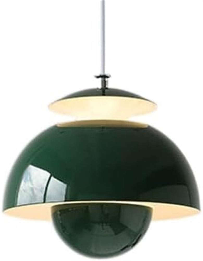 Hertl Nordic Modern Style Wiszące Światło,Flush Mount Ceiling Lighting Fixtures,Kreatywna osobowość Metalowa lampa wisząca Lampshade,Dziecięce Barber Shop Hotel Decoration Chandelier (Color : Green)