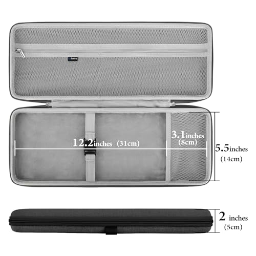 Image of GEEKRIA 75% Keyboard Case, Hard Shell Travel Bag for Compact 84 Key Computer Mechanical Gaming Keyboard, Compatible with Logitech POP Keys /POP ICON Combo /MX Mechanical Mini (Dark Gray)