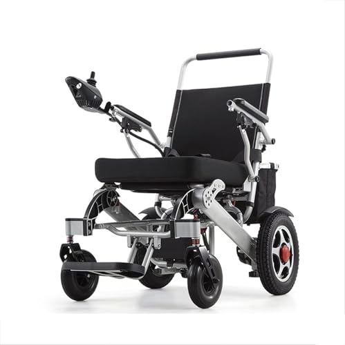 LEFAY Silla de Ruedas eléctrica for Adultos, Patinete eléctrico Todoterreno, Plegable e Inteligente, con Capacidad de Carga de 150 kg.(Gold)