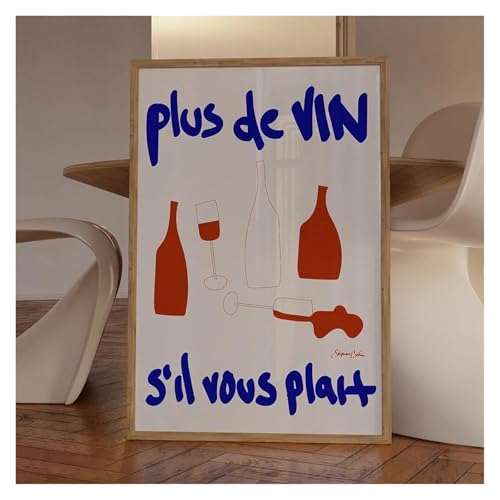 Tableau bouteille de vin moderne deco murale salon 50x70cm - 2