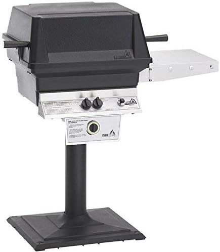 PGS T-Series T30 Commercial Cast Aluminum Natural Gas Grill with Timer On Bolt-Down Patio Post