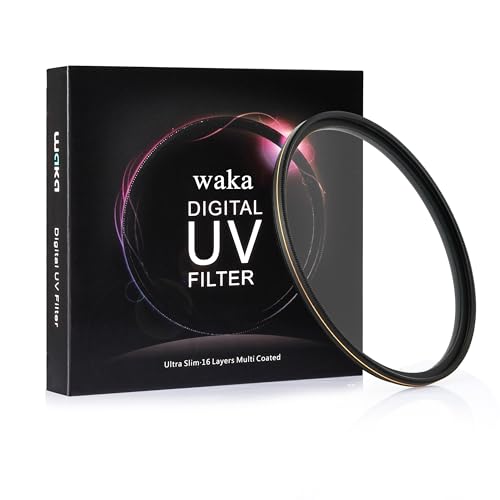 waka 49mm MC UV Filter - Ultra Slim 16 Layers Multi Coated Ultraviolet Protection Lens Filter for Canon Nikon Sony DSLR Camera Lens
