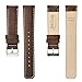 Ritche Quick Release Leather Watch Band 18mm 19mm 20mm 21mm 22mm 23mm 24mm Leather Watch Strap, Saddle Brown & White & Silver, 18mm, Vintage