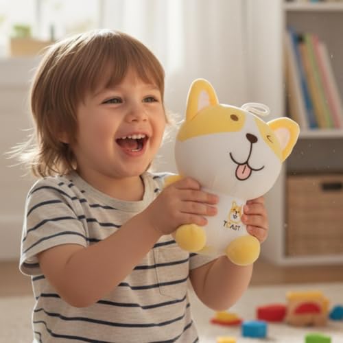 Image of Cute Yellow Cat Cartoon Soft Toy for Kids - Ultra Soft Plush Doll | Adorable Stuffed Animal Toy for Boys & Girls