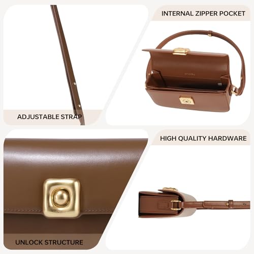 Image of LA FESTIN Small Leather Shoulder Purse for Women Designer Pocketbook Travel