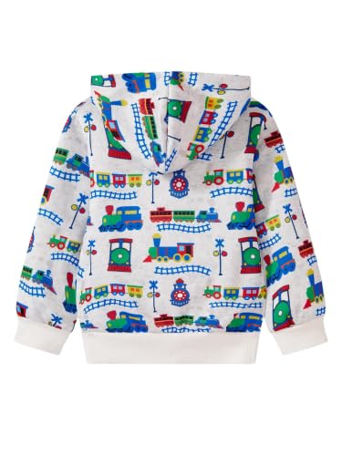 Image of Akyzic Baby Boys Dinosaurs Hoodie Boys Shark Pullover with Pocket Kids Truck Warm Sweatshirt Sweater