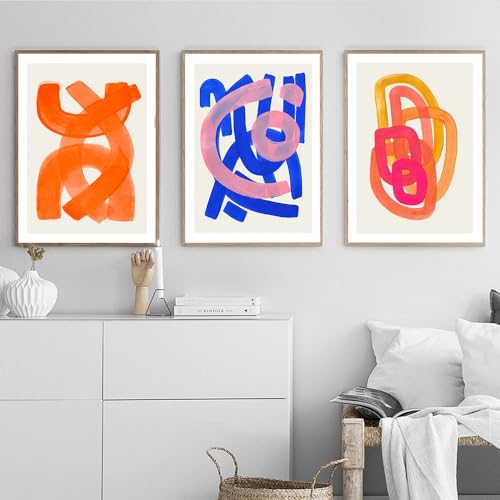 Lienzo abstracto moderno acuarela para decorar la pared de un salón contemporáneo