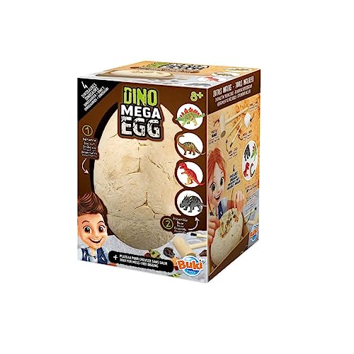 Kit de fouille Mega Dino avec œuf géant de 20 cm et 4 puzzles de dinosaures Neuf - vue 4