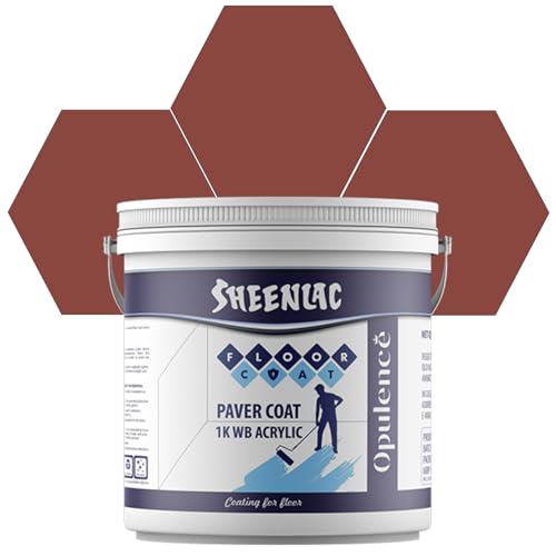 Image of SHEENLAC Floor Paver Coat Paint, Multi-Color Paver Coat Paint Durable, Weather-Resistant Outdoor Concrete & Stone Coating for Patios. (WB ACR TERRACOTTA)