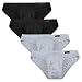 Produktbild Avidlove Herren Unterwäsche 4er Pack, Slips Micro Modal - seidenweich Unterhose, 2 X Schwarz/ 2 X Grau, L