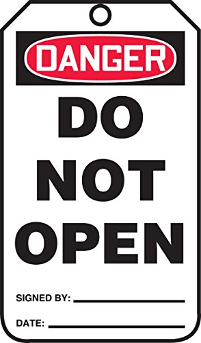 Étiquette Danger Do Not Open pour sécuriser vos chantiers et zones de maintenance pack de 25