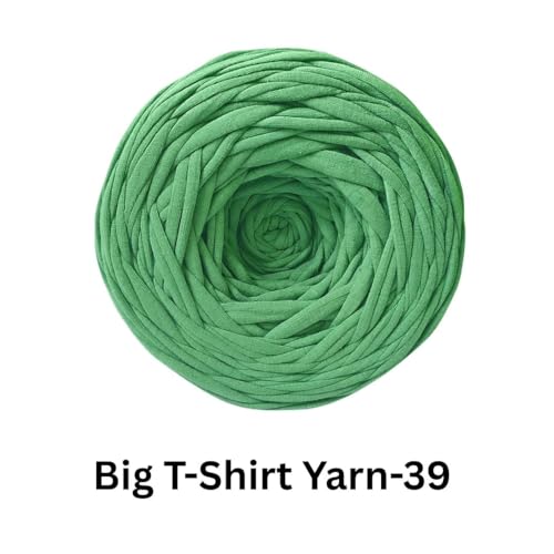 Image of VCR Dusty Green Big T-Shirt Yarn, 100 Meters Length, Recycled & Fashionable Craft Yarn, Pack of 1, Suitable for Crochet, Knitting & DIY Bags, Baskets, Cushions & Home Decor Projects